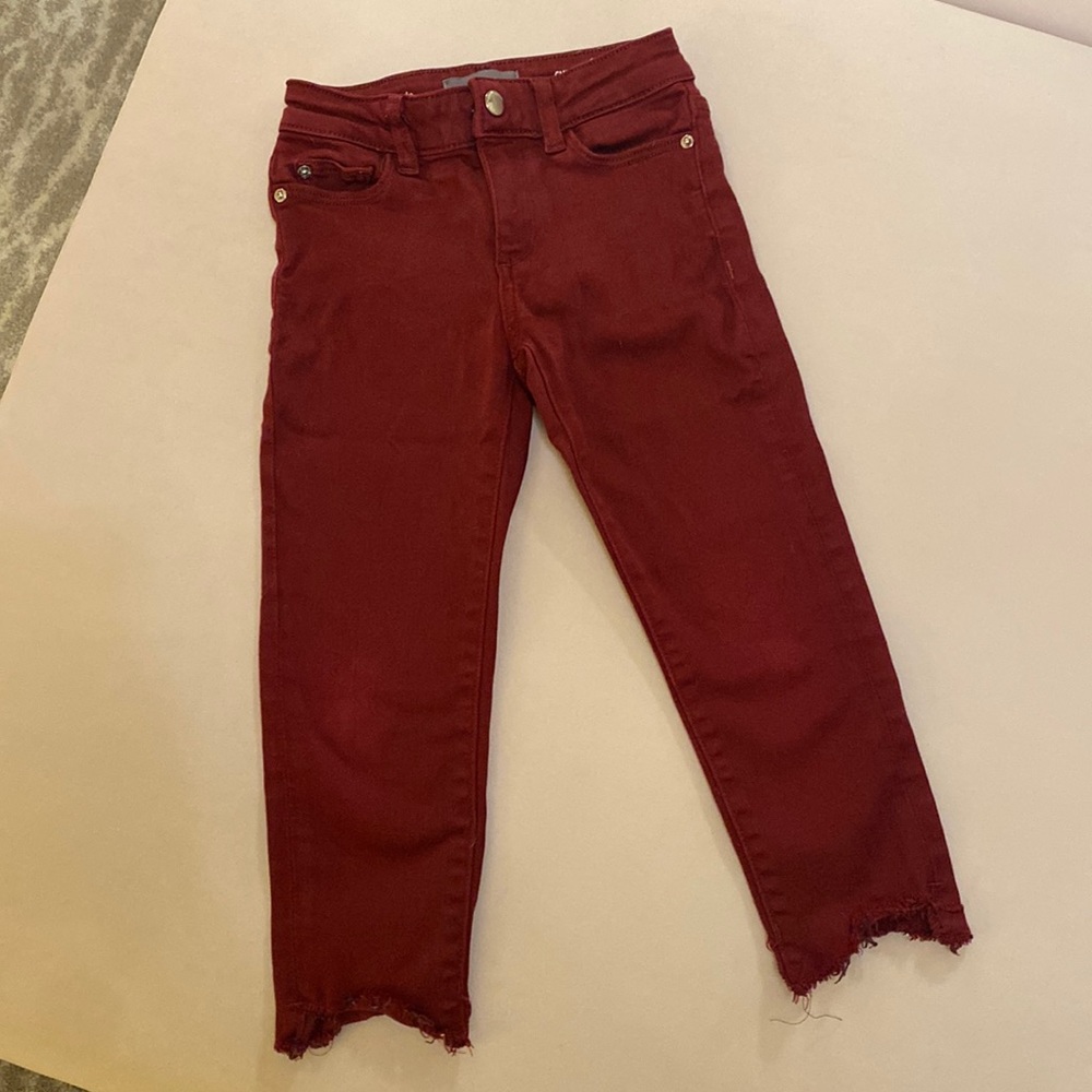 Burgundy jeans